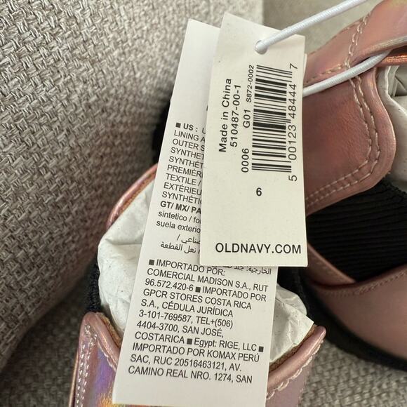 Old Navy Pink Metallic Faux Leather Chelsea Boots - Picture 9 of 12